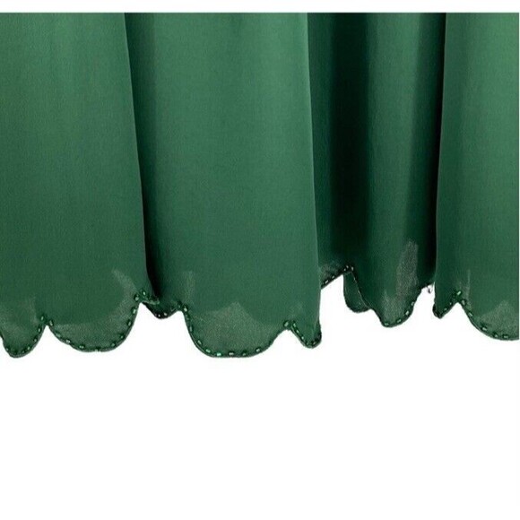 3.1 Phillip Lim Slip Dress 8 Silk Emerald Green Beaded 20’s Holiday Regal Glam - Picture 5 of 15